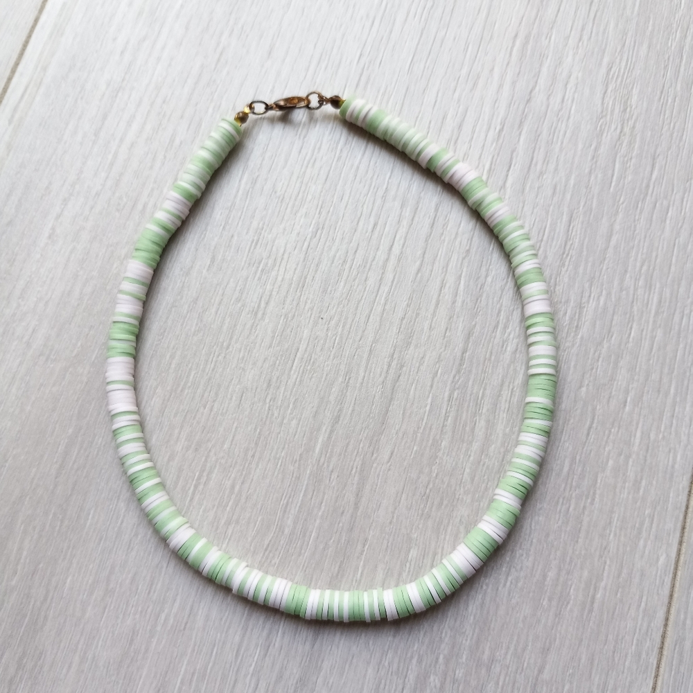Handmade Clay Bead Choker Necklace NWOT